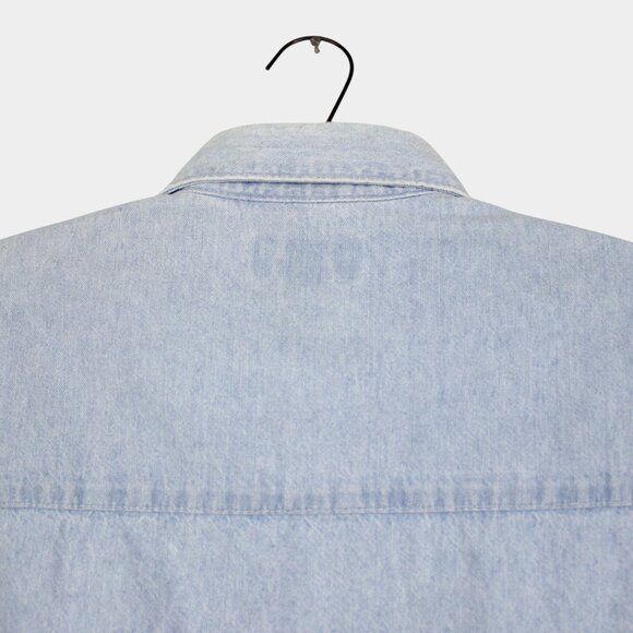 Vintage Parkview Marching Band Denim Shirt, Blue Jean Embroidered Button Down - Picture 7 of 8